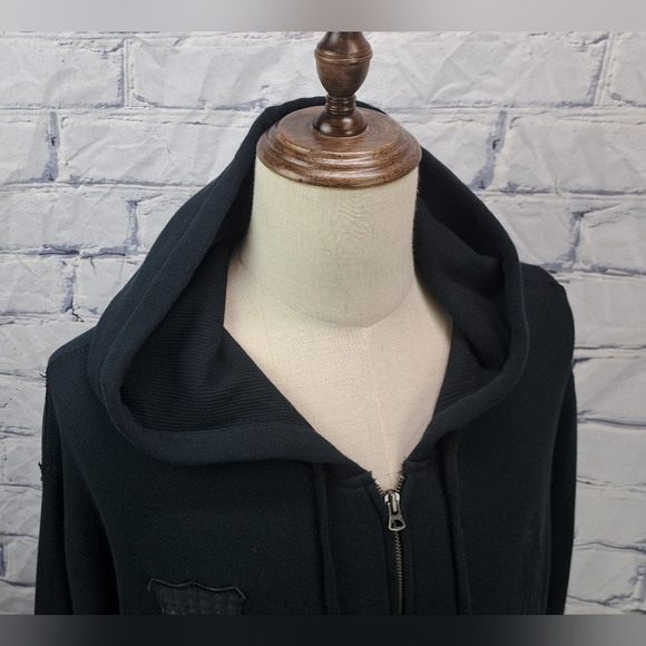 Polo Ralph Lauren Full Zip Sweater All Black Big Pony Flag Hoodie 2XL XXL 3XL - Picture 9 of 16